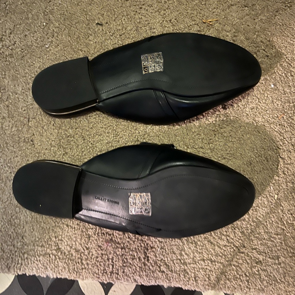 Call It Spring Black Mules with Silver Detail - Picture 2 of 2